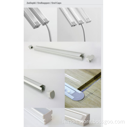aluminum led profile for led strips with power coating,